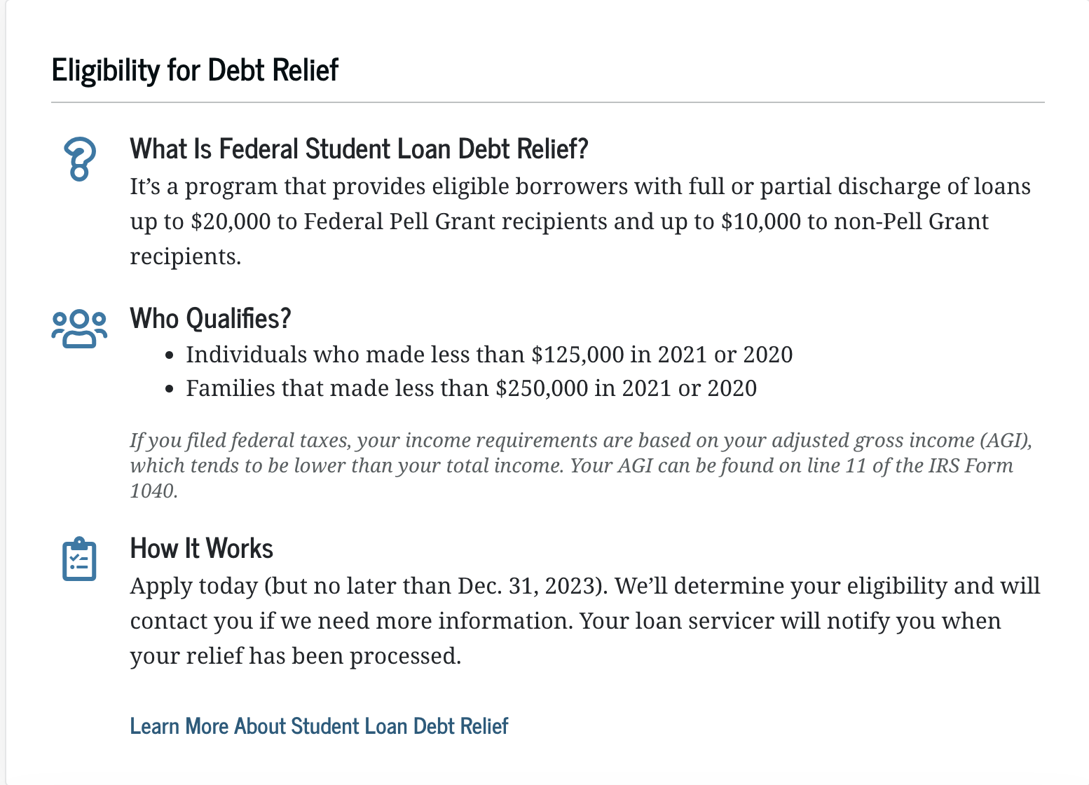 The student loan debt relief application is here e3d news