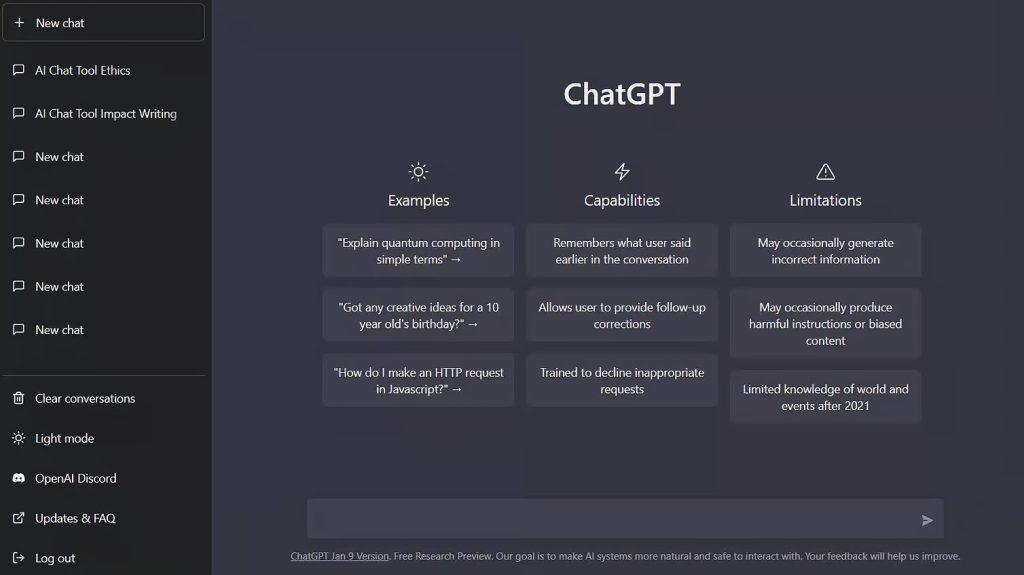 The basic interface before the students start grading ChatGPT